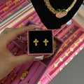 Gold Cross Studs