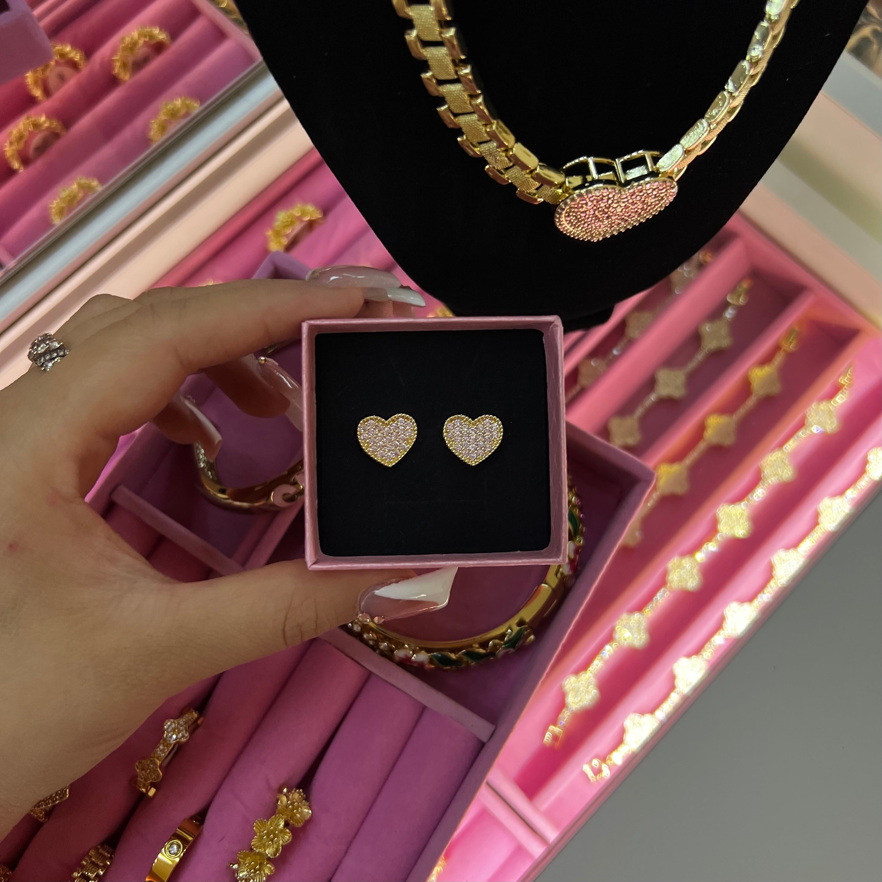 Heart Rolex Studs